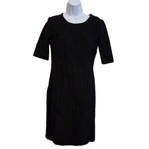 Liz Claiborne Career Women's Suede Dress Back Zip Knee Length Modest Classic XS